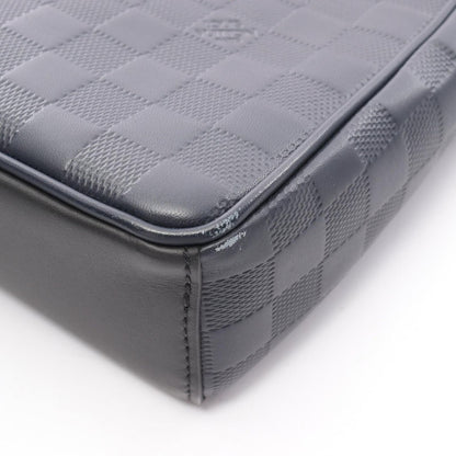 Louis Vuitton Shoulder Bag District PM Cosmos Leather Navy — view 9