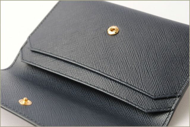 Prada Card Case Fold Wallet Prada 1mc004 Saffiano Greche Shape Pressed Leather