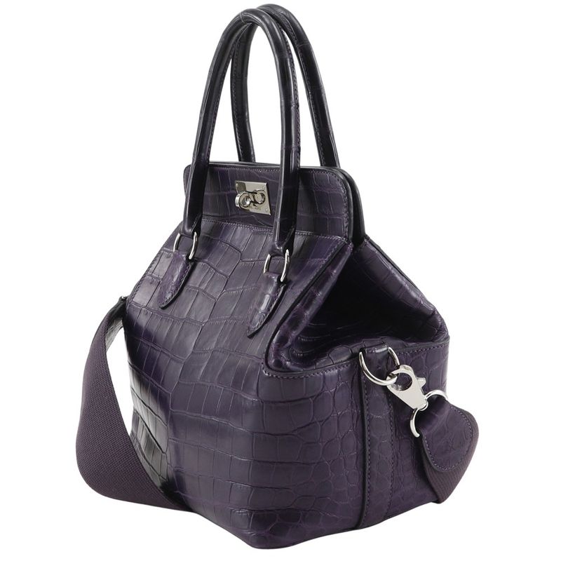 Hermes Toolbox 20 2WAY Shoulder Niloticus Amethyst Purple □O Ladies Handbag