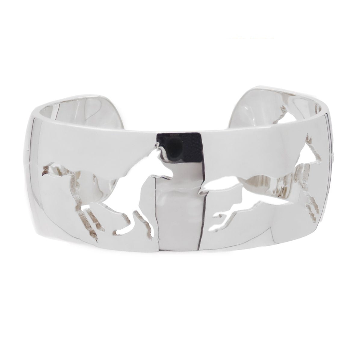 Hermes Cuff Silver Horse Bracelet Bangle Vintage