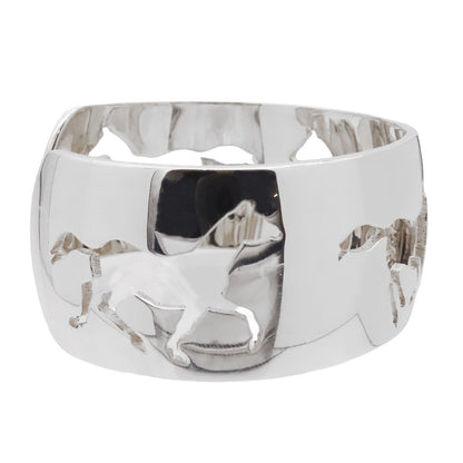 Hermes Cuff Silver Horse Bracelet Bangle Vintage — view 3