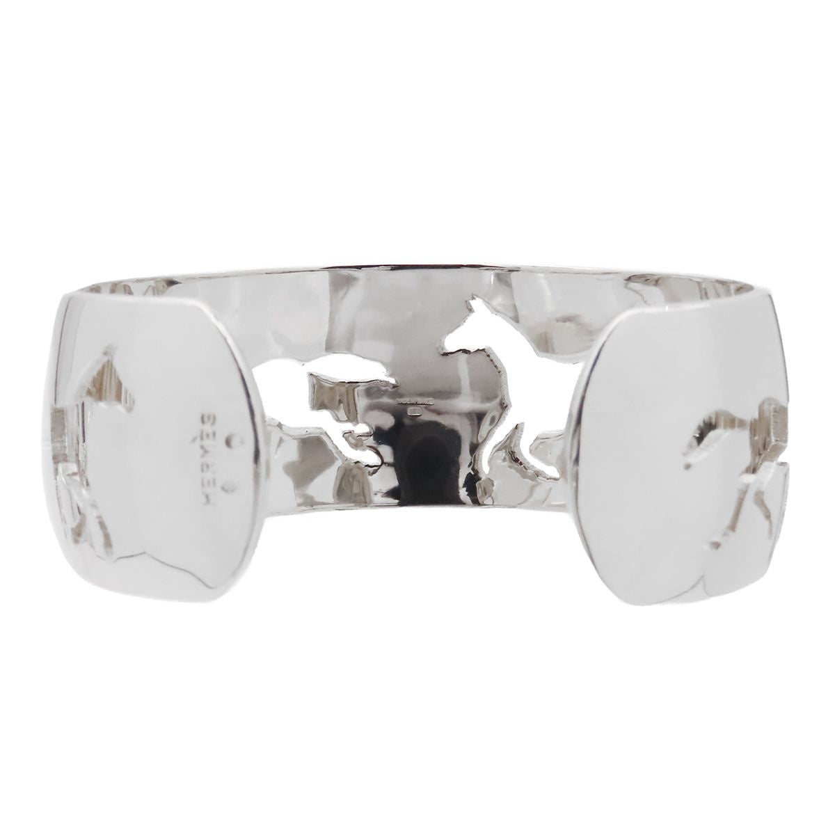 Hermes Cuff Silver Horse Bracelet Bangle Vintage — view 4