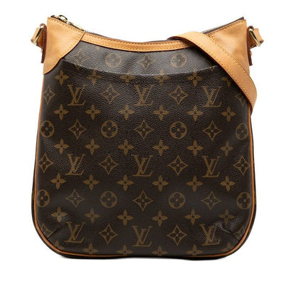 Louis Vuitton Monogram Odeon PM Crossbody Shoulder Bag Brown Leather