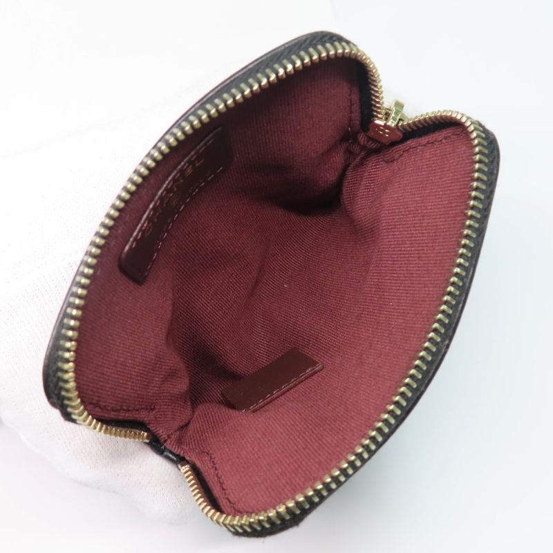 Chanel Classic Zip Coin Purse Ap2061 Black Lambskin Gdhardware
