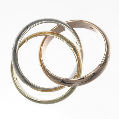 Cartier Trinity 3.5mm (0.14in) Band 18K Gold (YG X PG X WG) X 15P Diamonds #7