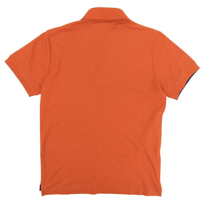 Hermes Button Short Sleeve Polo Shirt Orange — view 2
