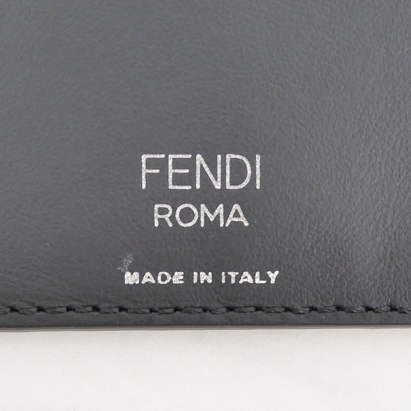 Fendi Cade Case Business Card Holder Zucca Black 7ar911 Accessories