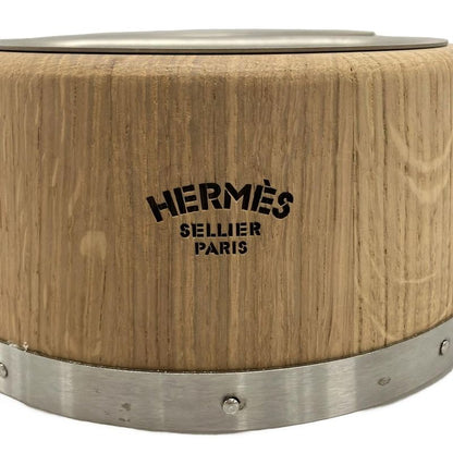 Hermes Small Accessories Dog Bowl PM Light Brown×silver Chaine D'ancre