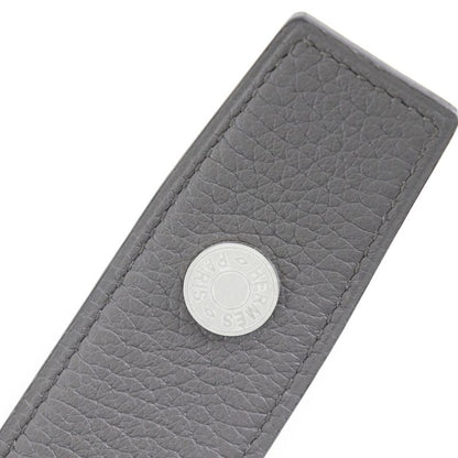 Hermes Serie Taurillon Clemence Etang Gray A Men's Belt