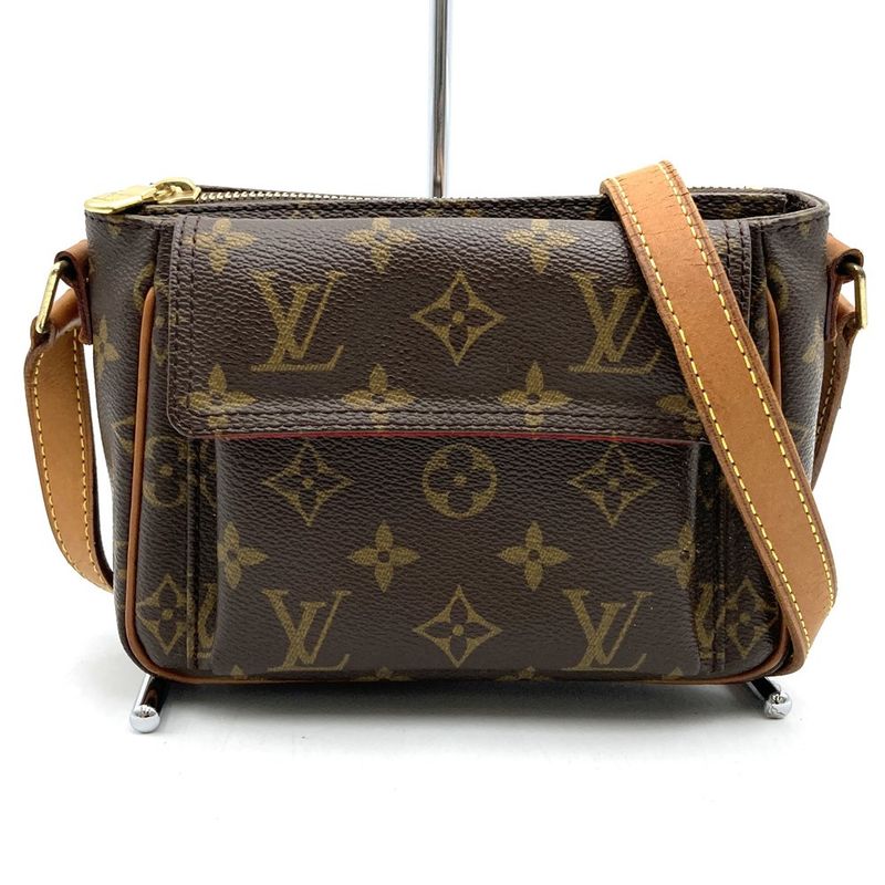 Louis Vuitton Vivacite PM M51165 Shoulder Bag Monogram Canvas Brown Ladies