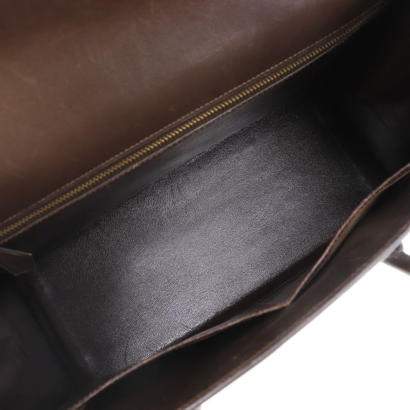 Hermes Drag 30 Box Calf Brown Women's Handbag