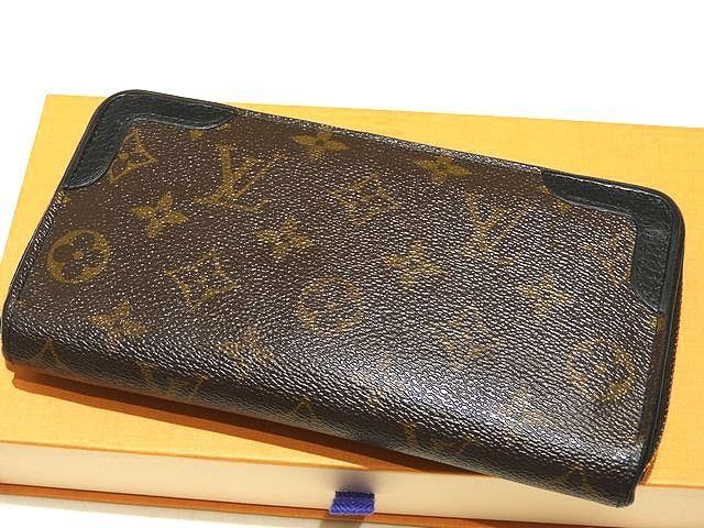 Louis Vuitton Zippy Wallet Long Wallet M61855 Monogram Retiro Noir Black Men's