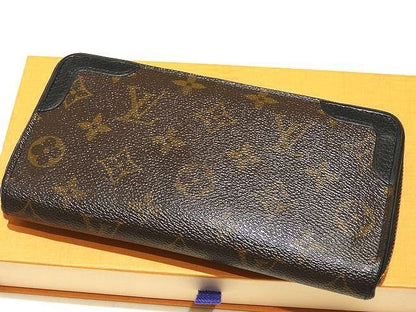 Louis Vuitton Zippy Wallet Long Wallet M61855 Monogram Retiro Noir Black Men's