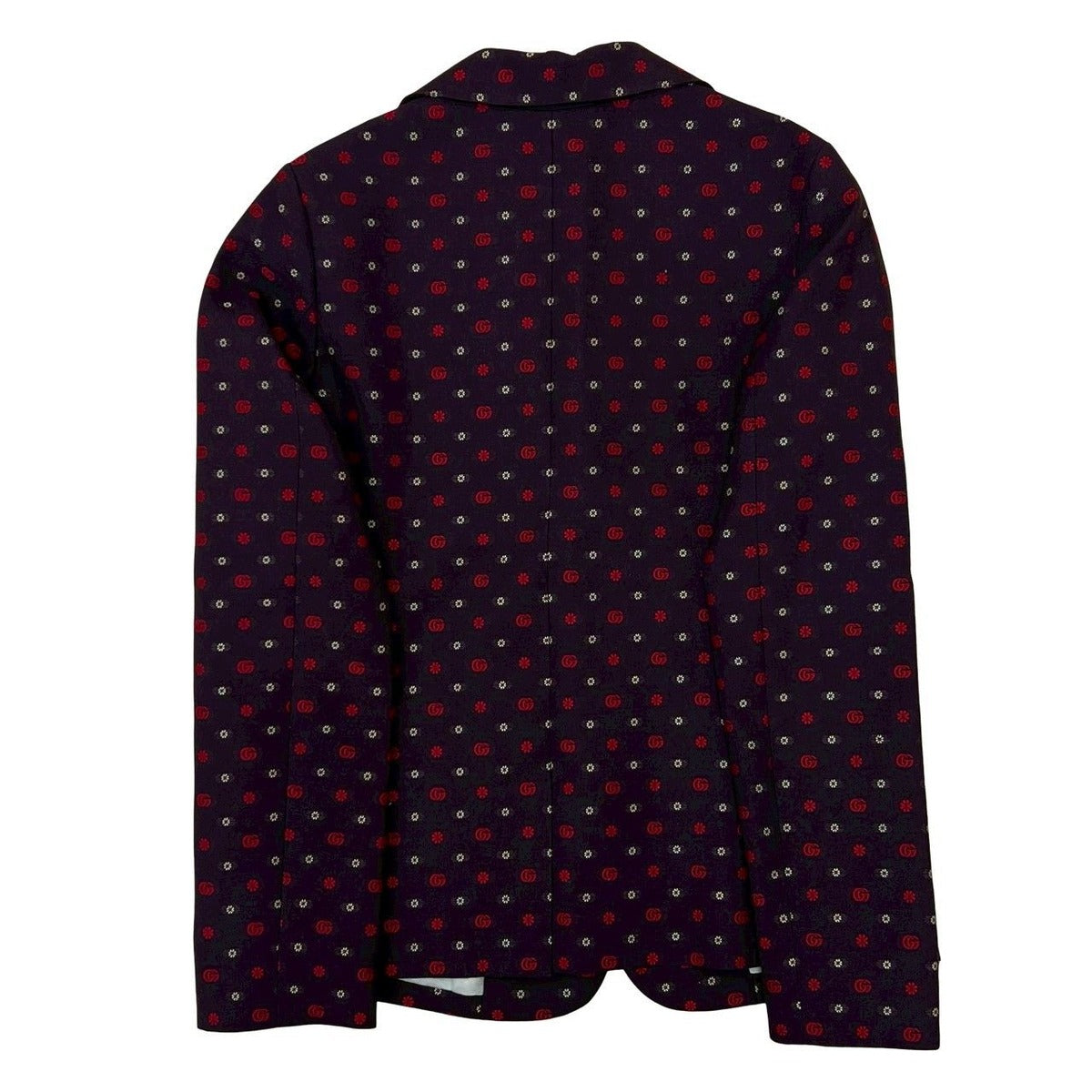 Gucci GG Flower Pattern Wool Cotton Tiered Jacket 12 — view 2