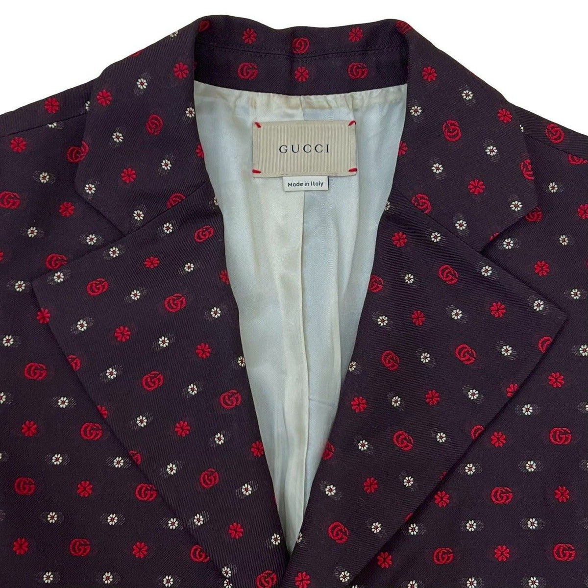 Gucci GG Flower Pattern Wool Cotton Tiered Jacket 12 — view 3