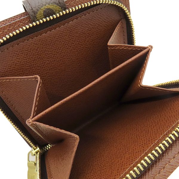 Louis Vuitton Bifold Wallet Compact Zip Monogram Canvas Monogram Gold Hardware