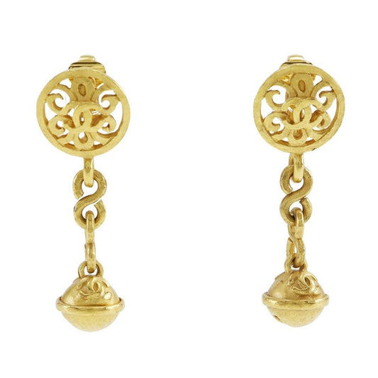 Chanel Gold Plated 95P Ladies 14.2g Earrings With Bells