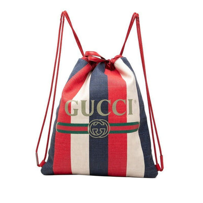 Gucci Lost Ring Backpack Red White Blue Canvas