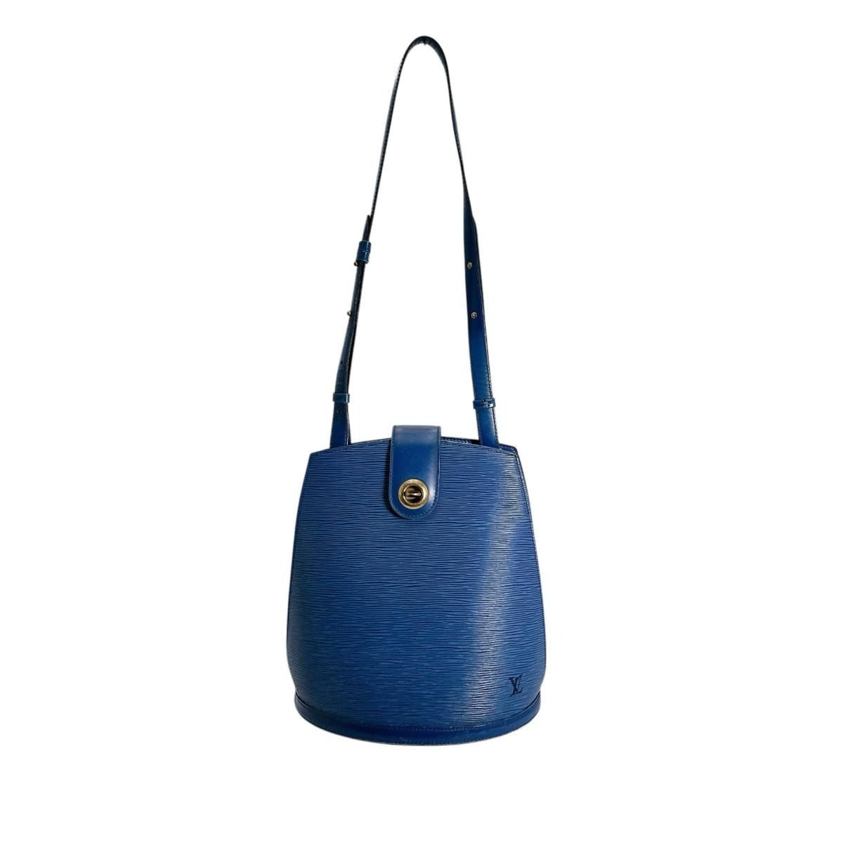 Louis Vuitton Epi Shoulder Bag Cluny Blue