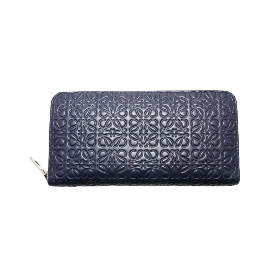 Loewe Repeat Anagram Leather Zip Around Wallet