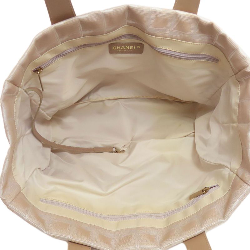 Chanel New Travel Line MM Tote Bag Nylon Jacquard Women