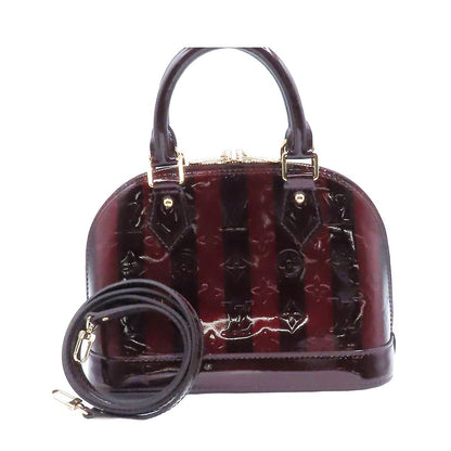 Louis Vuitton Alma BB Rayeur Amarante Monogram Vernis 2-Way Shoulder Bag