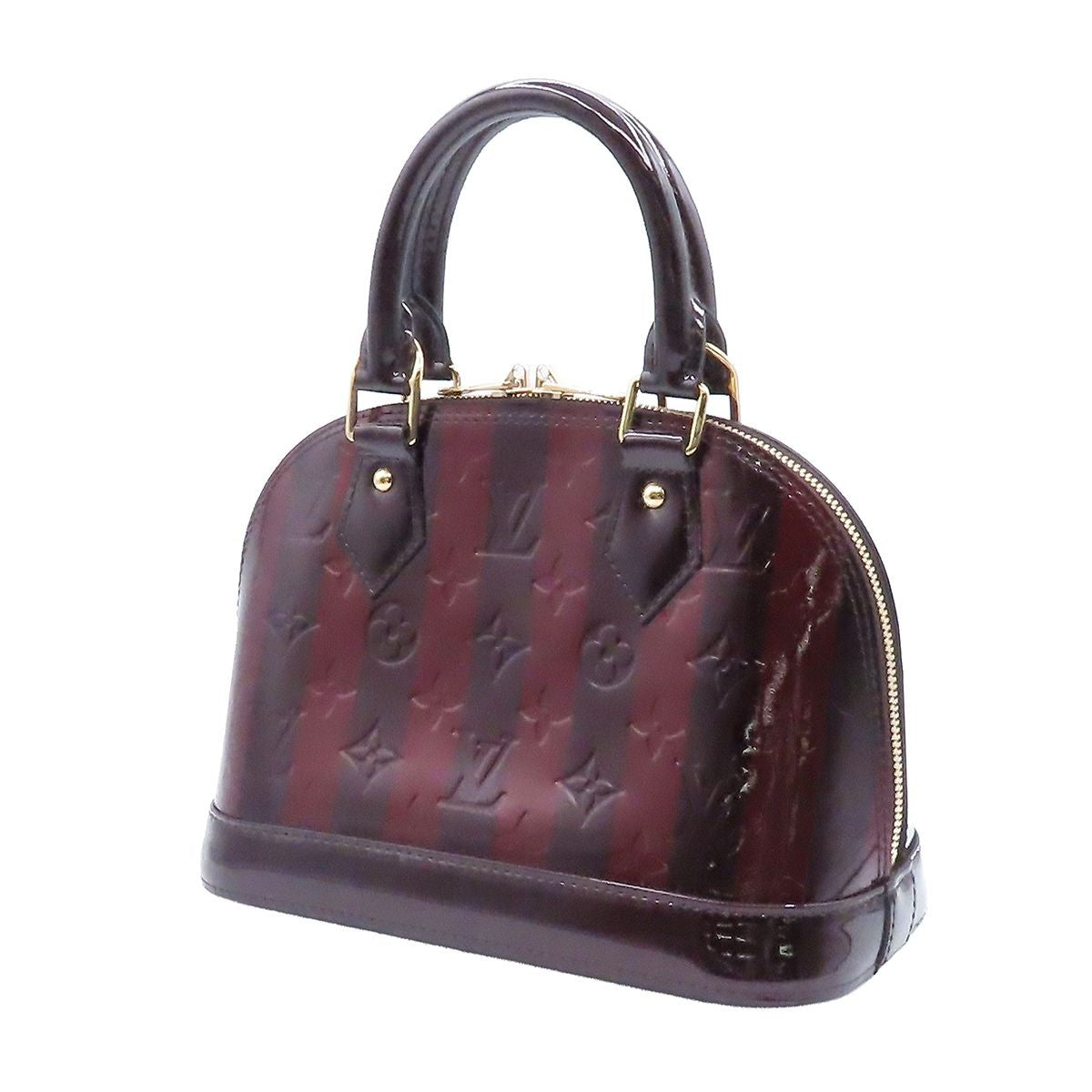 Louis Vuitton Alma BB Rayeur Amarante Monogram Vernis 2-Way Shoulder Bag — view 2