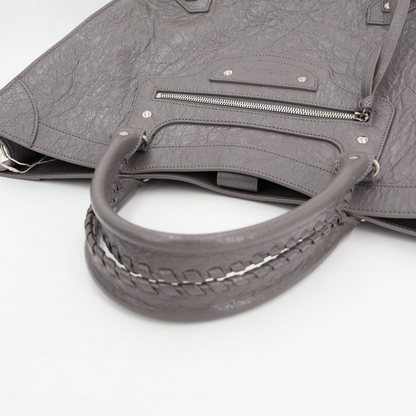 Balenciaga Handbag Shoulder Bag Neo Classic M Leather Gray Women 702502
