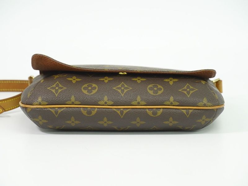 Authentic Louis Vuitton LV Musette Tango Short Monogram Shoulder Bag Brown