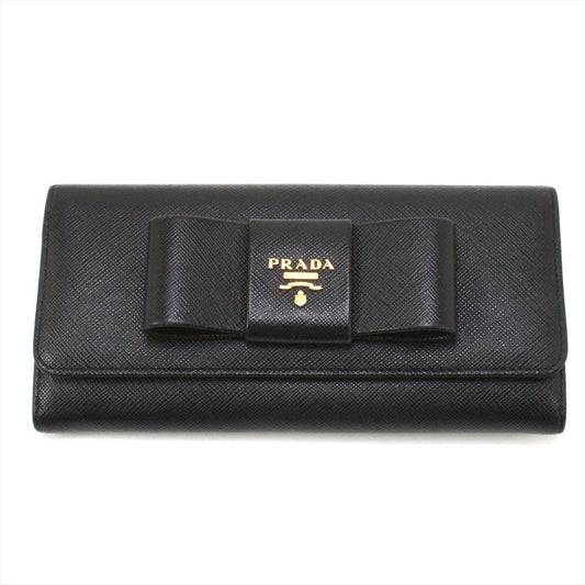 Prada Saffiano Bifold Long Wallet Black