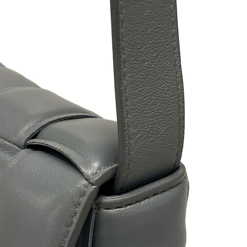 Bottega Veneta Shoulder Bag Padded Cassette 591970 Gray Lambskin