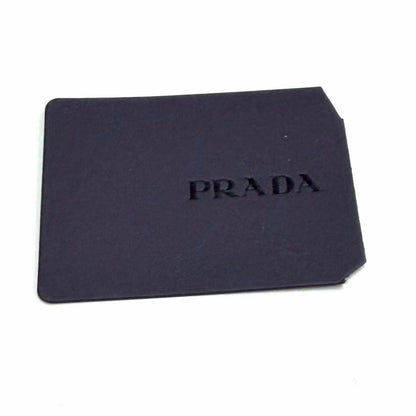 Prada Triangle Logo Stripe Leather Canvas Tote Brown White — view 13