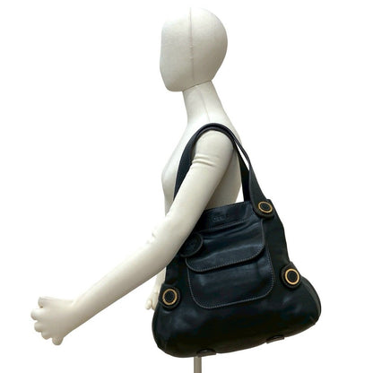 Loewe Anagram Logo Leather Tote Shoulder Bag — view 2
