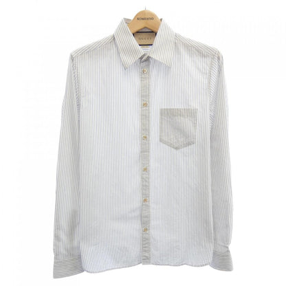 Gucci Shirt White 38 Blue Stripe