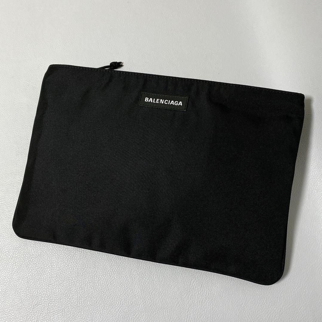 Balenciaga Explorer Logo Clutch Black