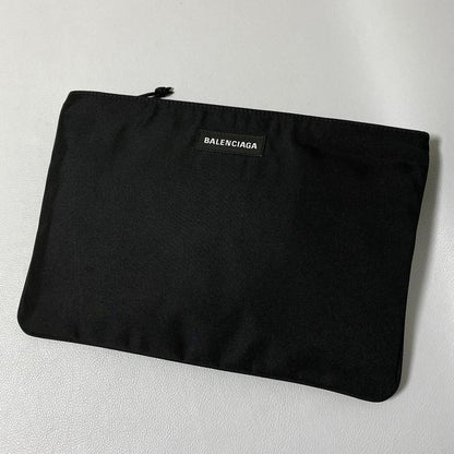 Balenciaga Explorer Logo Clutch Black