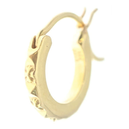 Chrome Hearts 22k Tiny Tfp Hoop True Fucking Punk Earrings Gold