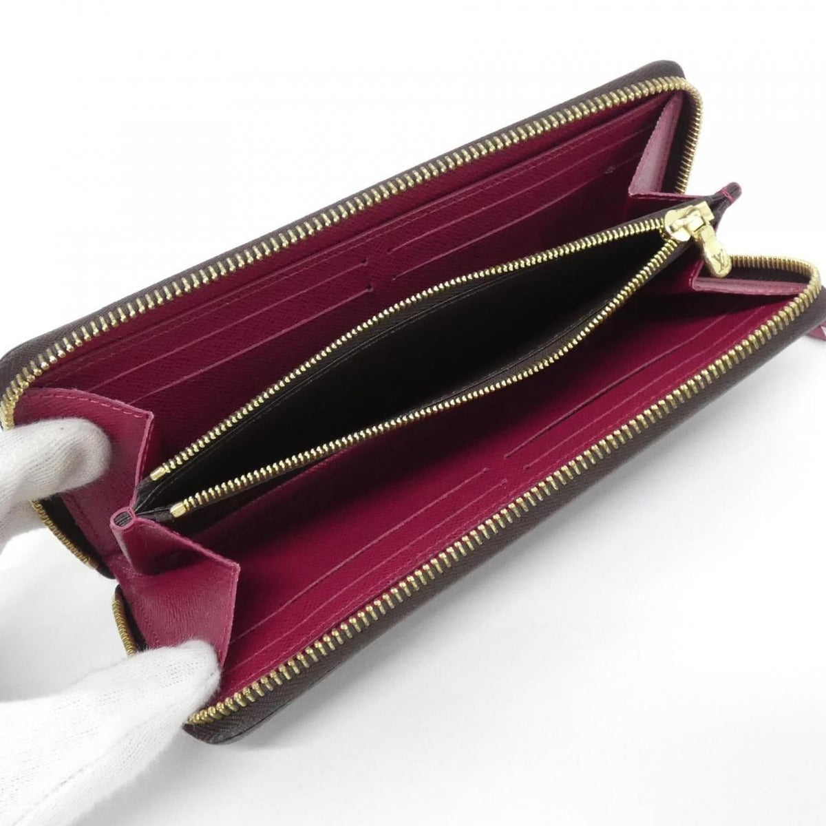 Louis Vuitton Monogram Portefeuille Clemence Wallet Brown Marron — view 5