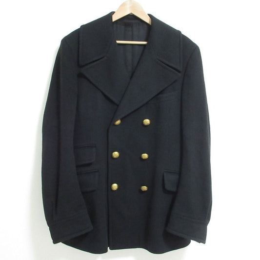 Gucci Era Gold Button Peacoat Jacket Black