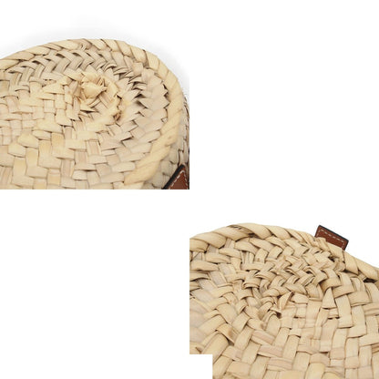Loewe Beige Brown Raffia Leather Basket Bag Handbag — view 7