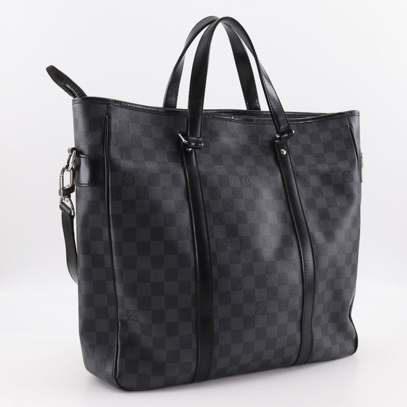 Louis Vuitton Tadao 2WAY Shoulder Tote Bag N51192 Damier Graphite Canvas Black