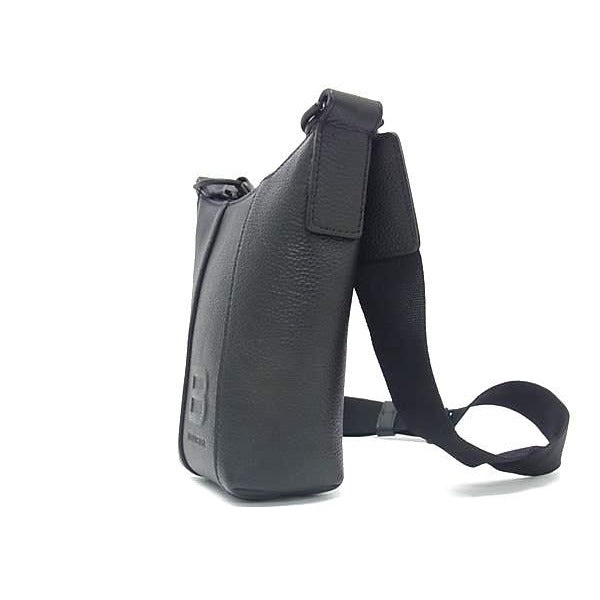 Balenciaga Hourglass Leather Crossbody Bag Black Bp4488 — view 3