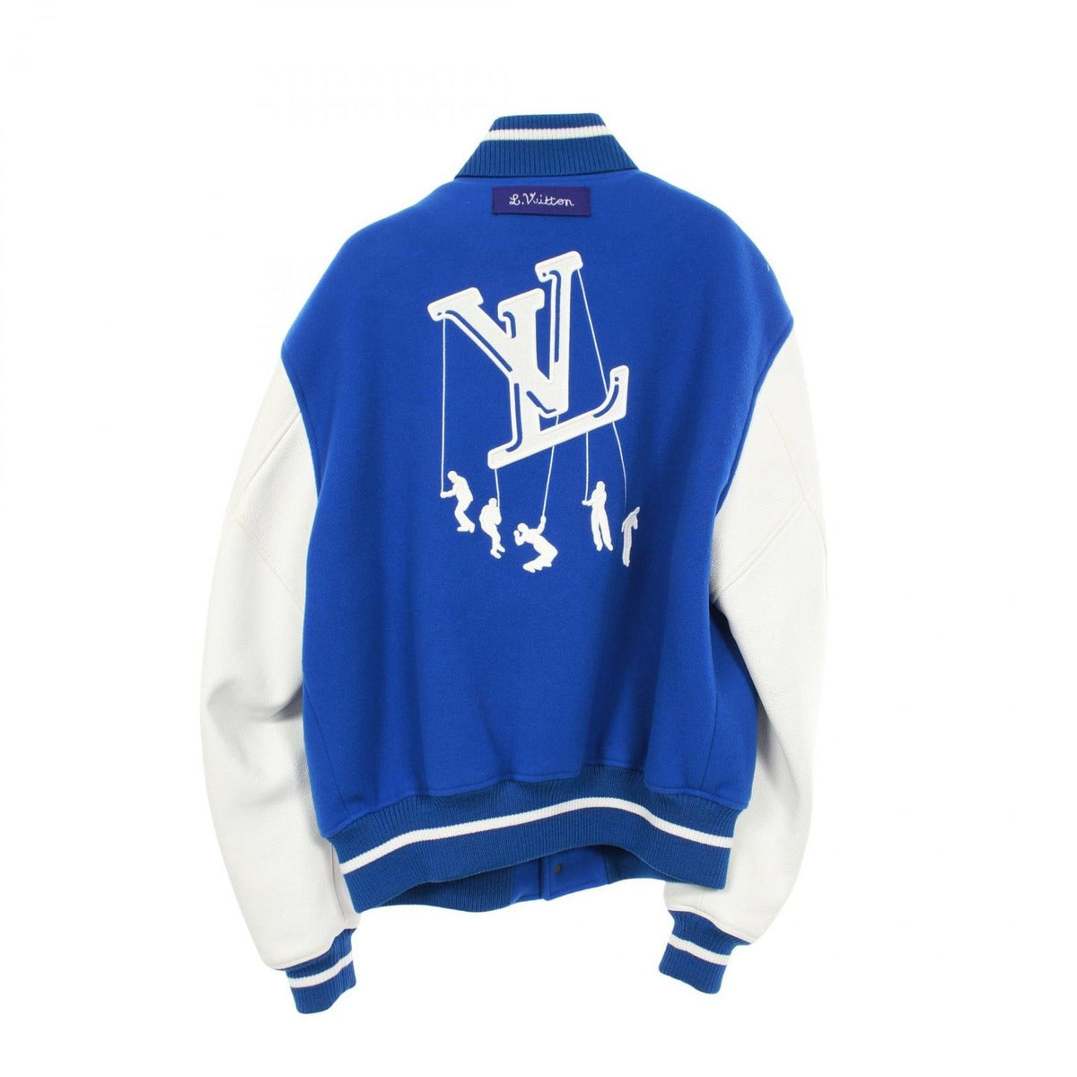 Louis Vuitton Stadium Jean Puppet Baseball Jacket Varsity Wool Leather Blue White. Multicolor — view 2