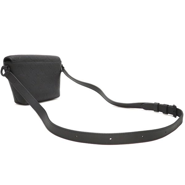 Louis Vuitton Shoulder Bag Pulse Wearable Wallet Monogram Shadow Leather Black