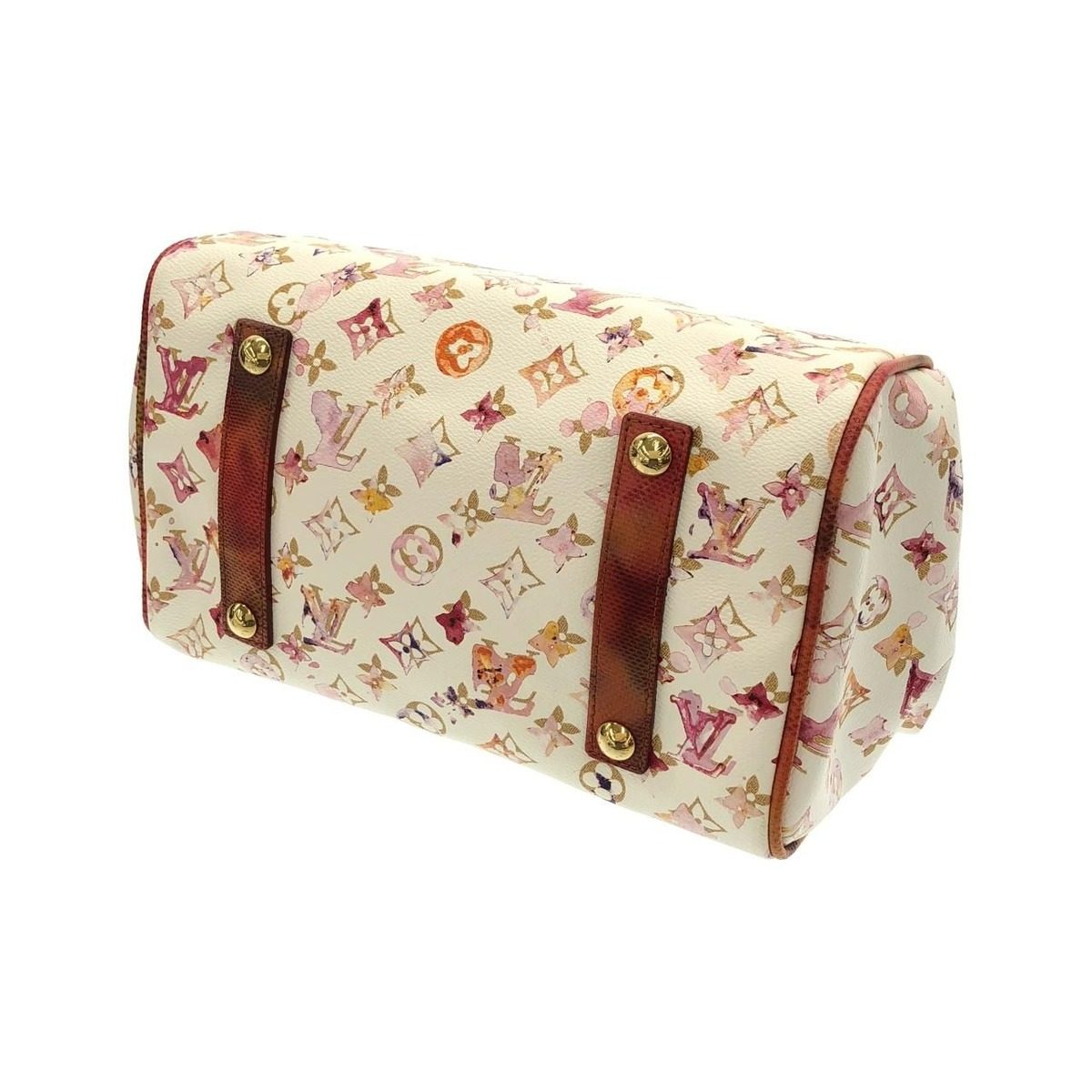 Louis Vuitton Monogram Water Color Exotic Cles the Speedy Frame Boston Bag — view 3