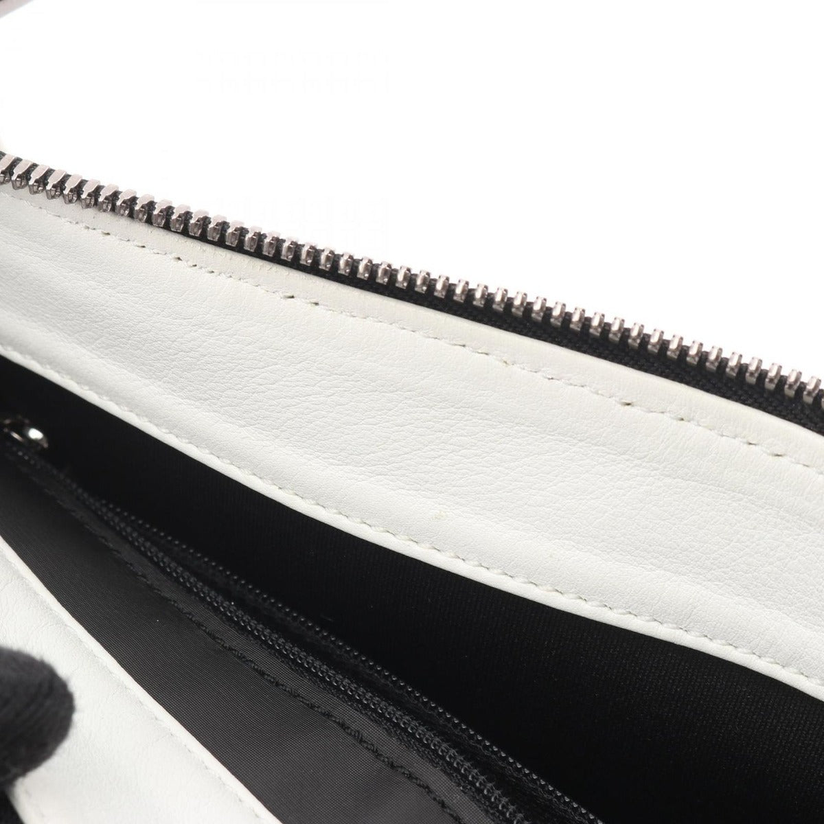 Loewe Shoulder Bag Repeat Anagram Black White Canvas Leather — view 8