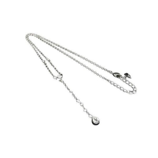 Dior Necklace Silver Metal Stone