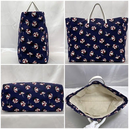 Gucci Tote Bag Navy White 286198 Excellent Condition Canvas
