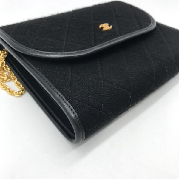 Chanel CC Logo Cotton Jersey Mini Quilted Push Lock Chain Shoulder Bag