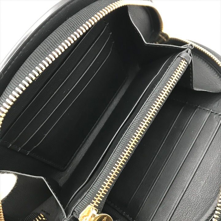 Tiffany & Co Half Moon Leather Wallet Clutch Black